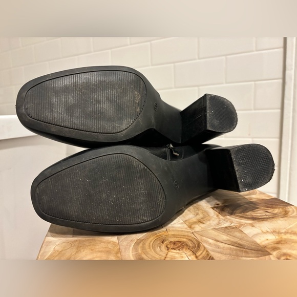 MIA Kymi faux leather bootie. Black. Size 11.  3.25 block heel. - Picture 5 of 5